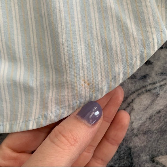 Vintage Napa Valley Blue Striped Embroidered Button Down Size M - Picture 6 of 10